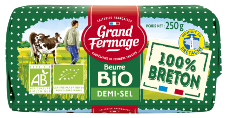 Beurre moulé BIO 100% Breton demi-sel