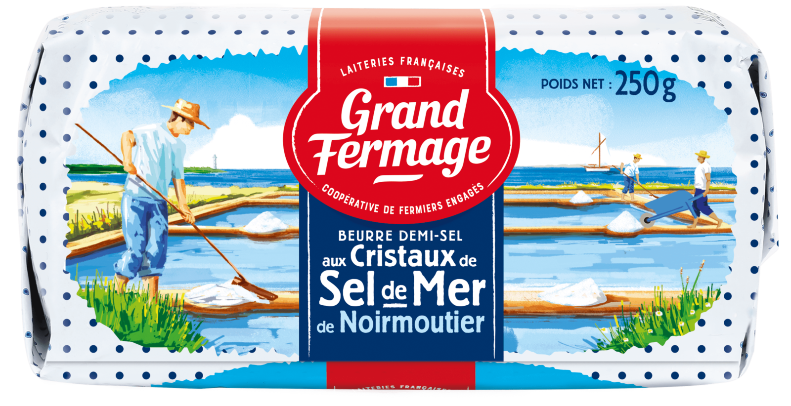 Beurre aux cristaux de sel de mer de Noirmoutier - Grand Fermage