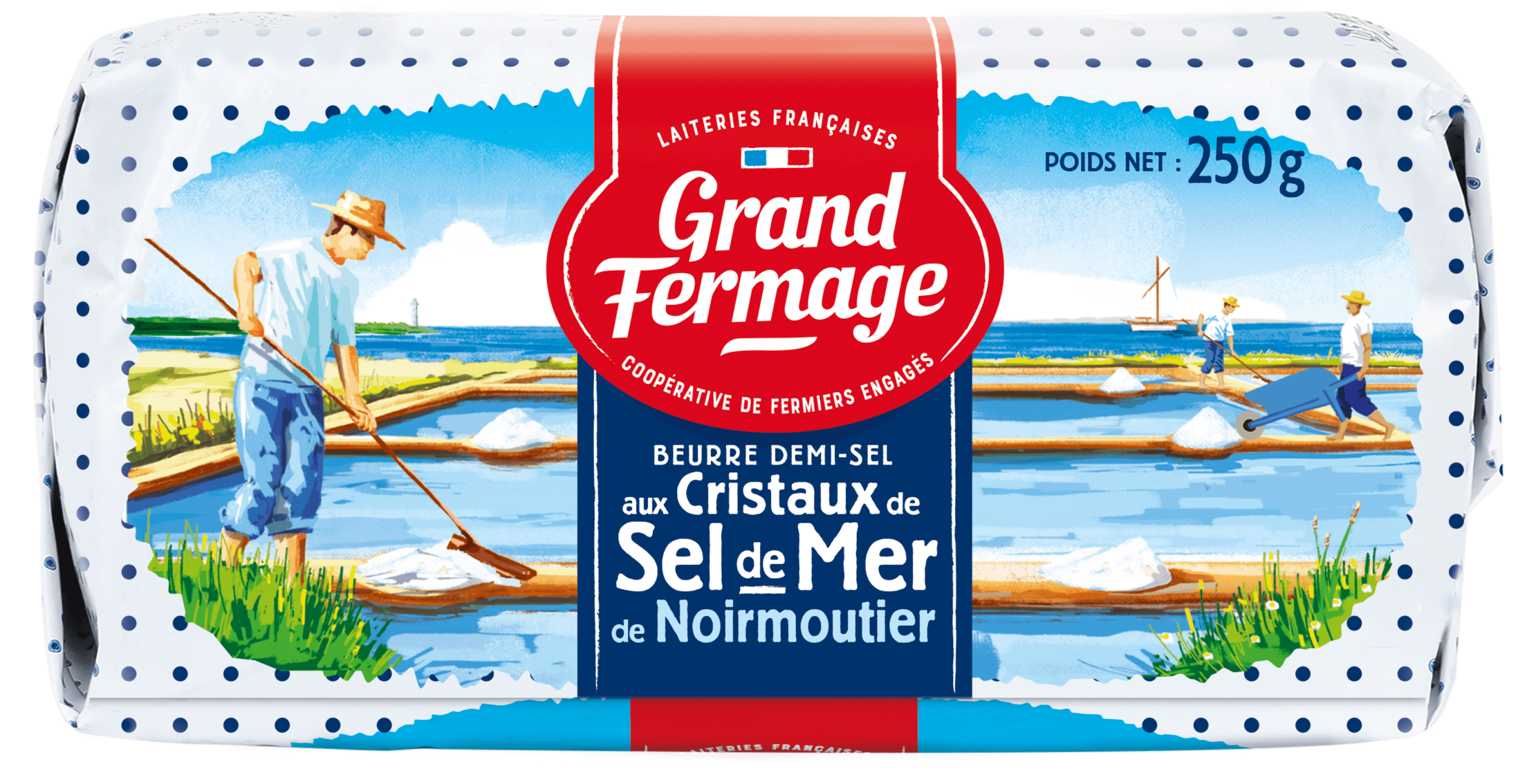 Beurre moulé demi-sel - Pâturages - 250 g