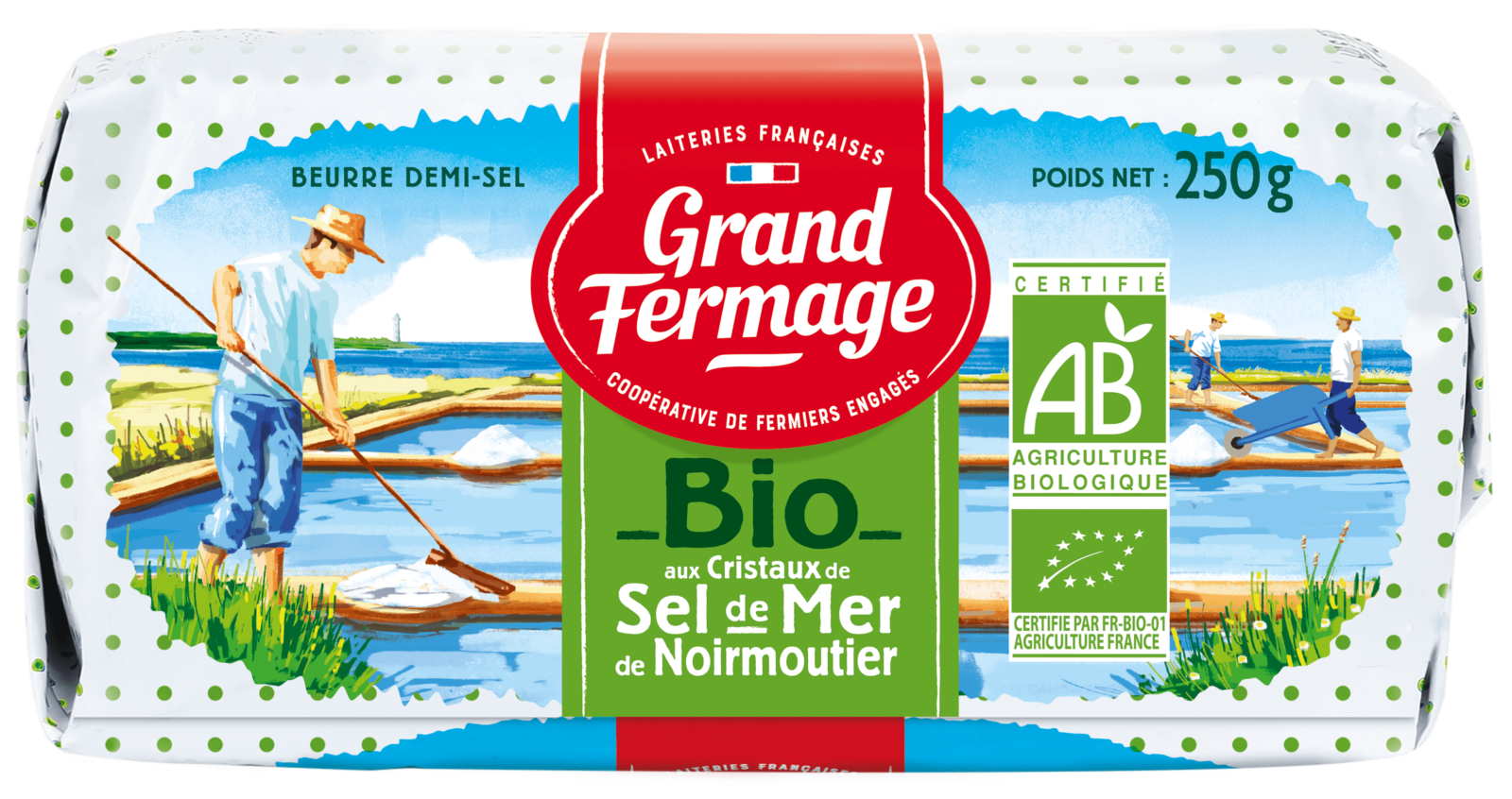 Beurre demi-sel bio 500g - Grandeur Nature, la bio de vos envies