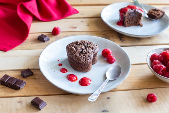 Chocolate fondant hearts