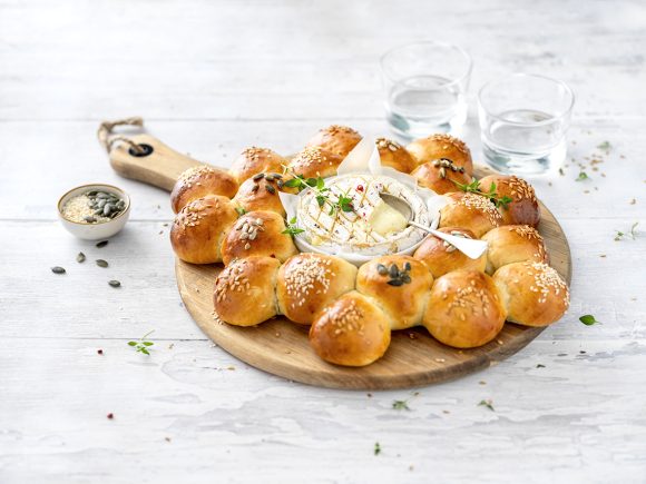 Baked Camembert & brioche buns