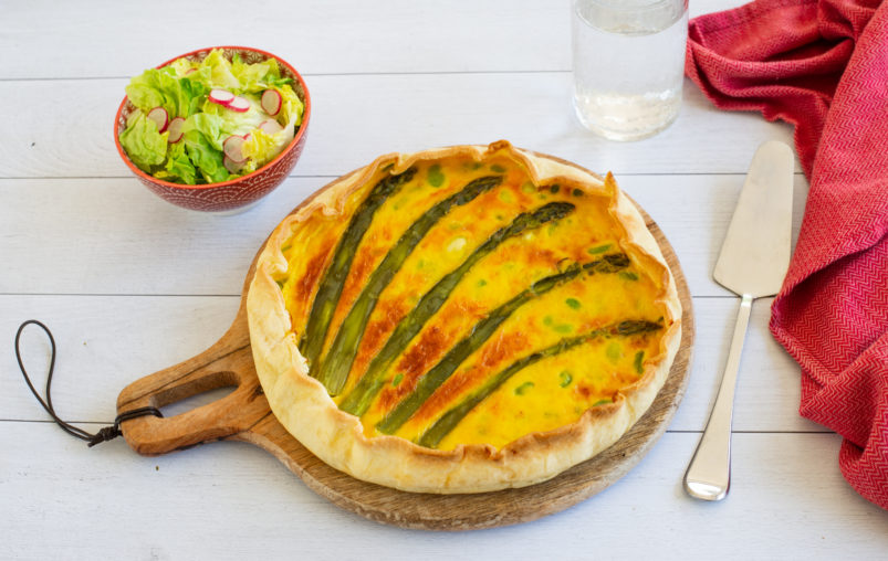 recipe8Asparagus and broad bean tart_organic_butter_200g_grand_fermage