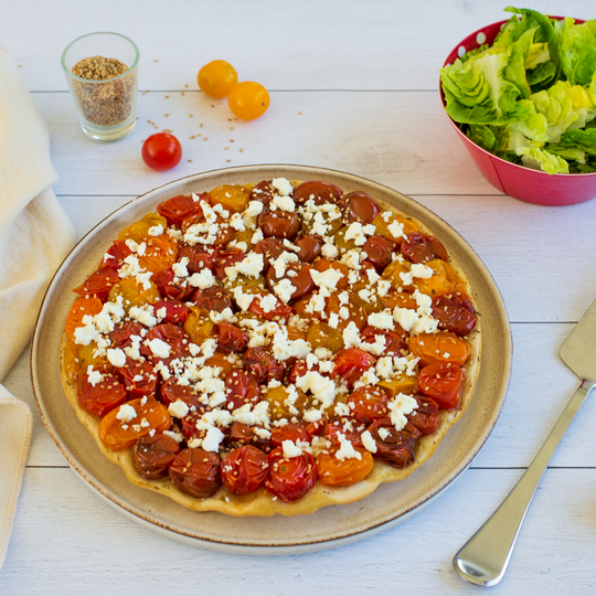 Tarte tatin aux tomates cerises et feta