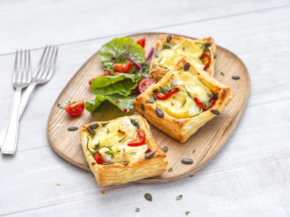Camembert pastry slices