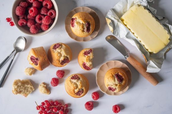 Financier à la framboise