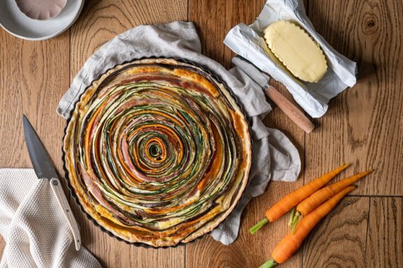 Tarte spirale aux légumes d’été