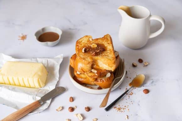 Brioche perdue au caramel au beurre salé