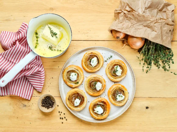 Tartes feuilletées à l&rsquo;oignon